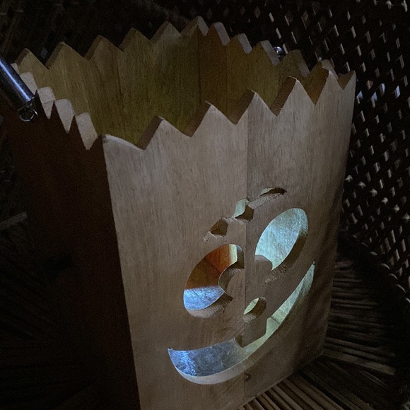 Creepy and Cute Solid Wood Frankenstein’s Monster Rope Handled Kooky Luminary 🎃 - Picture 14 of 16